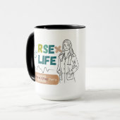 "Café, égratignures et sauver des vies - Mug de vi (Devant gauche)