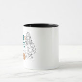 "Café, égratignures et sauver des vies - Mug de vi (Centre)