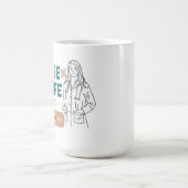 "Café, égratignures et sauver des vies - Mug de vi (Centre)