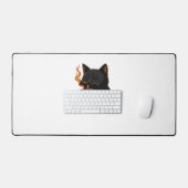 Café En Chat Foncé Avec Mug Crâne Surdimensionné T (Clavier et souris)