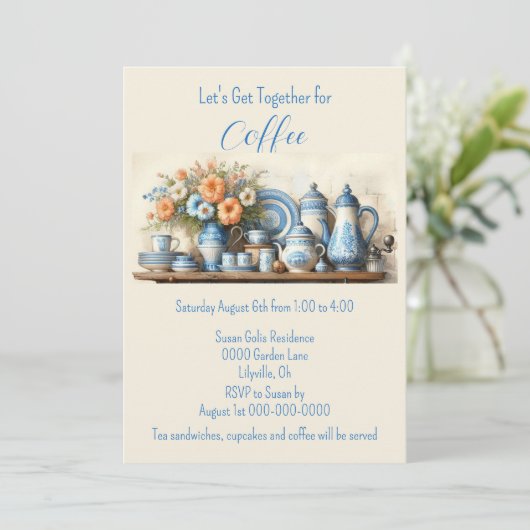 Café Ensemble Invitation De Fête (Debout devant)