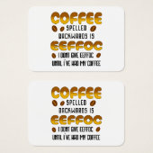 Café épelé vers l'arrière Amateur de café (Devant & derrière)