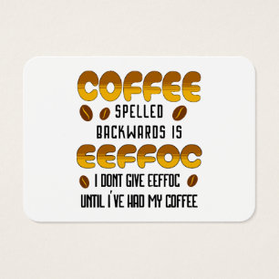 Café épelé vers l'arrière Amateur de café