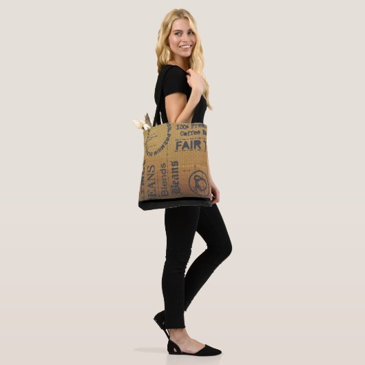 Café équitable Burlap sac - Sac fourre-tout (Sur le modèle)