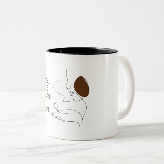 Café esthétique Brown temps Mug (Devant droit)