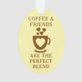 Café et amis aiment le coeur brun (devant)