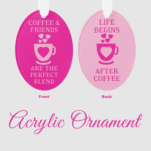 Café et amis aiment le coeur rose