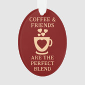 Café et amis aiment les coeurs bourgogne (devant)