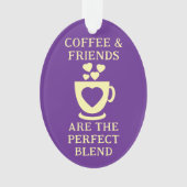 Café et amis cœurs violets amour (devant)