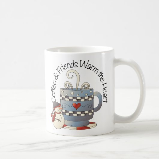 Café et amis réchauffer le coeur Mug Coffee Mug Cu (Droite)