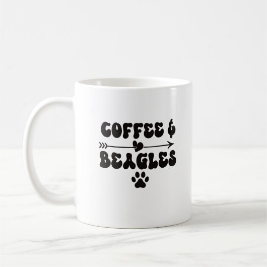 Café et café Beagle Mug (Gauche)
