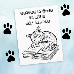 Café et chats Page Couleur adulte
