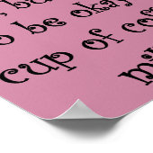 Café et Cinq Millions de Dollars Affiche Signe Drô (Coin)