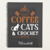 Café et Crochet Spiral Planner (Devant)