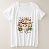 Café et fleurs Cute Retro Kawaii (Design devant)