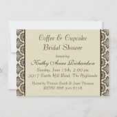 Café et gâteau, invitation à la douche nuptiale da (Dos)
