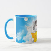 "Café et lait avec un chaton mignonne" Mug (Gauche)