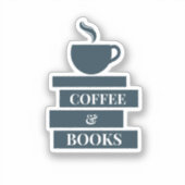 Café et livres Sticker (Recto)
