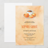 café et macarons babyshower Invitation (Devant / Derrière)