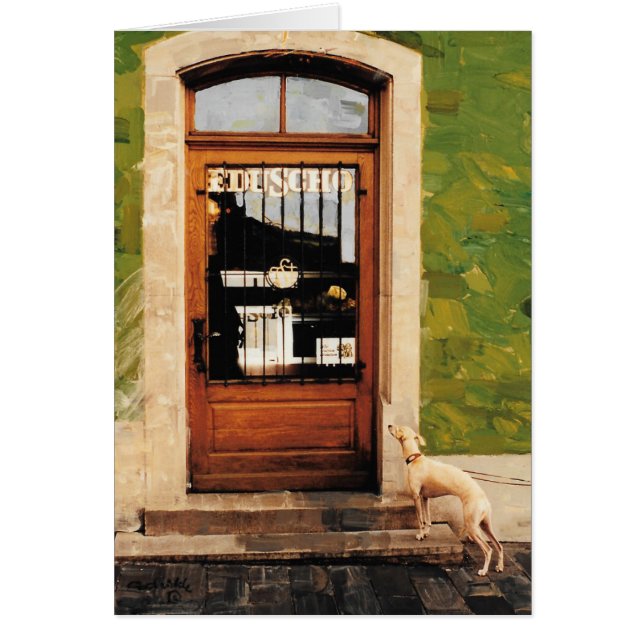 Café européen - peinture originale par C. Schridde (Devant)