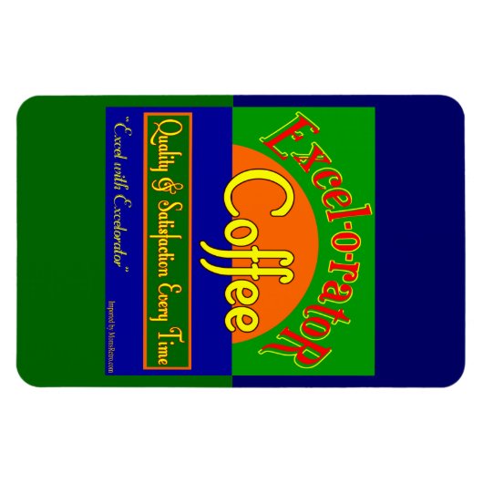 Café Excelorator Nouveau Magnets rétro Crate Art (Horizontal)