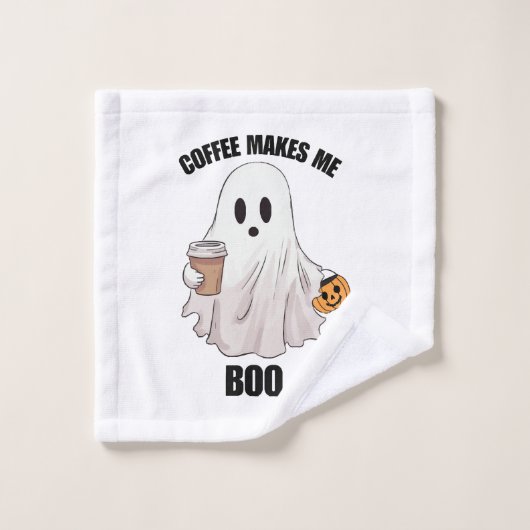 Café fantôme Halloween drôle  (Gant de toilette)