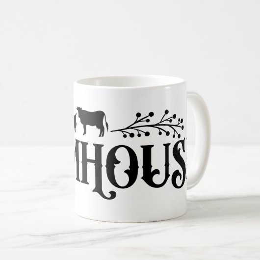 Café ferme Mug (Devant droit)