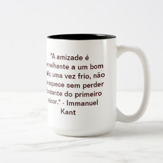 Café Filosófico - Kant e a amizade Tweekleurige Koffiemok