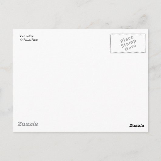 café glacé - carte postale (Dos)