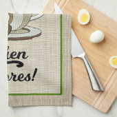 Café Gnome Plat ou corvées Serviette de cuisine (Quart Plié)