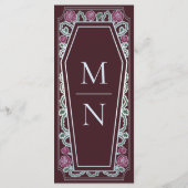 Café gothique Argent Rose Mariage rouge Menu (Dos)