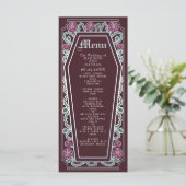 Café gothique Argent Rose Mariage rouge Menu (Debout devant)