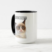 CAFÉ grincheux de Cat™ MAINTENANT ! ! ! Tasse (Devant gauche)