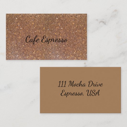 Café Grounds Carte de visite (Devant / Derrière)