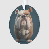 Café Grumpy Bulldog – Art de chien drôle (devant)