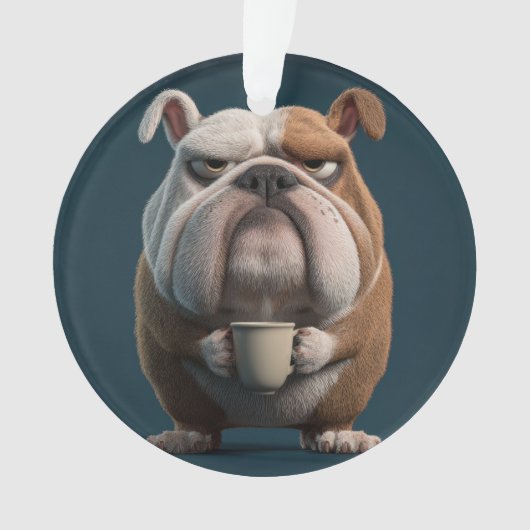 Café Grumpy Bulldog – Art de chien drôle (devant)