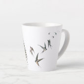 Café hirondelle Latte Mug 12 oz (Angle droit)