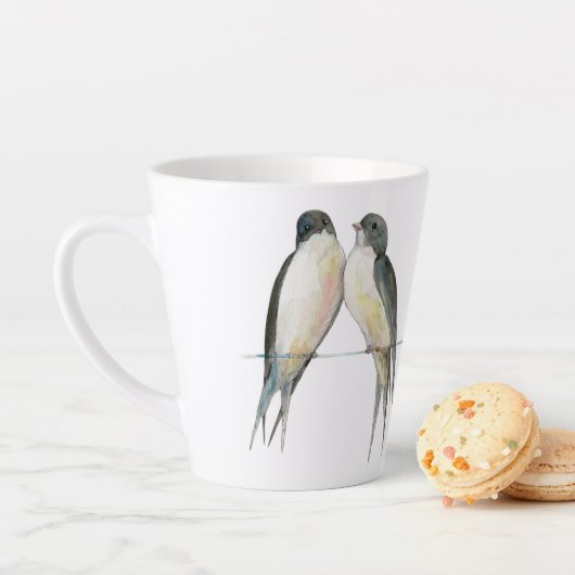 Café hirondelle Latte Mug 12 oz (En situation)