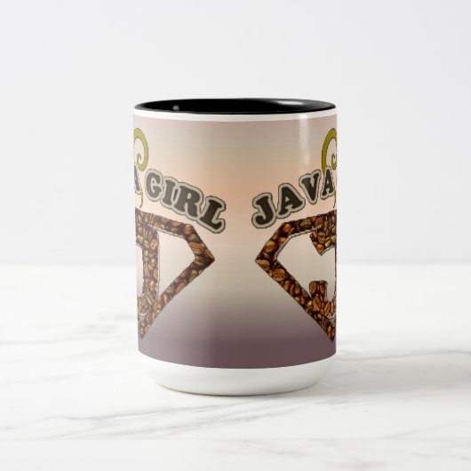 Café Humour fille Java Mug (Centre)