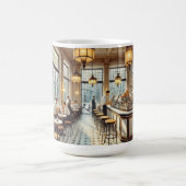 Café in Milaan Waterverf Schilderen Mok (Center)