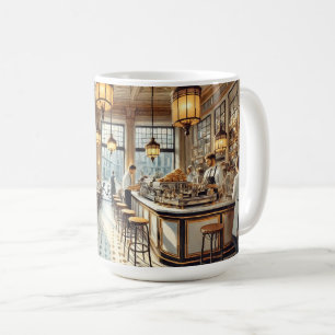Café in Milaan Waterverf Schilderen Mok