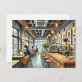 Café in Osaka Briefkaart (Voorkant / Achterkant)