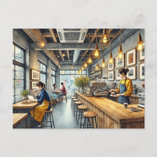 Café in Osaka Briefkaart (Voorkant)