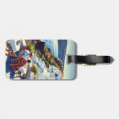 Café in Santorini Bagagelabel (Achterkant horizontaal)