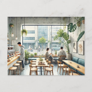 Café in Taipei Briefkaart