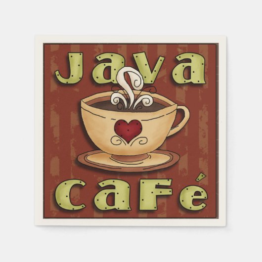Café Java Coffee serviettes en papier (Devant)