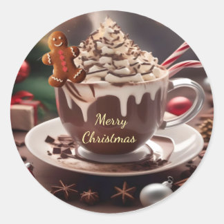 Café Joyeux Noël avec Autocollant Pain d'Épice