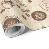 Cafe. Kaffe! Koffie! Cadeaupapier (Rol Hoek)