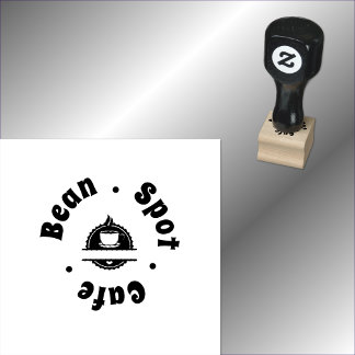 Café koffiekop logo afbeelding 	rubberstempel