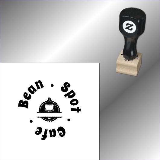 Café koffiekop logo afbeelding 	rubberstempel